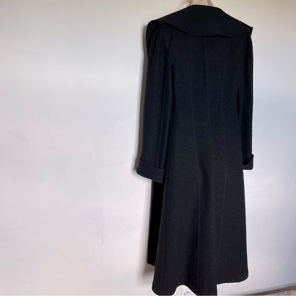 Jenne Maag New York designer wool ruffled long duster coat (bag17) - Picture 9 of 12